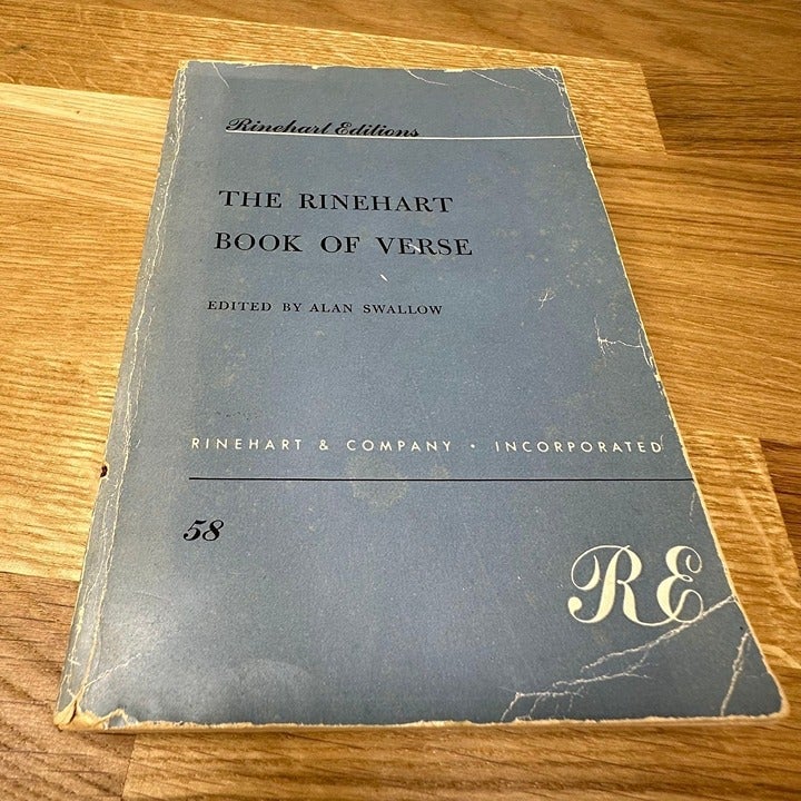 The Rinehart Book of Verse Edited By Alan Swallow SOFTC