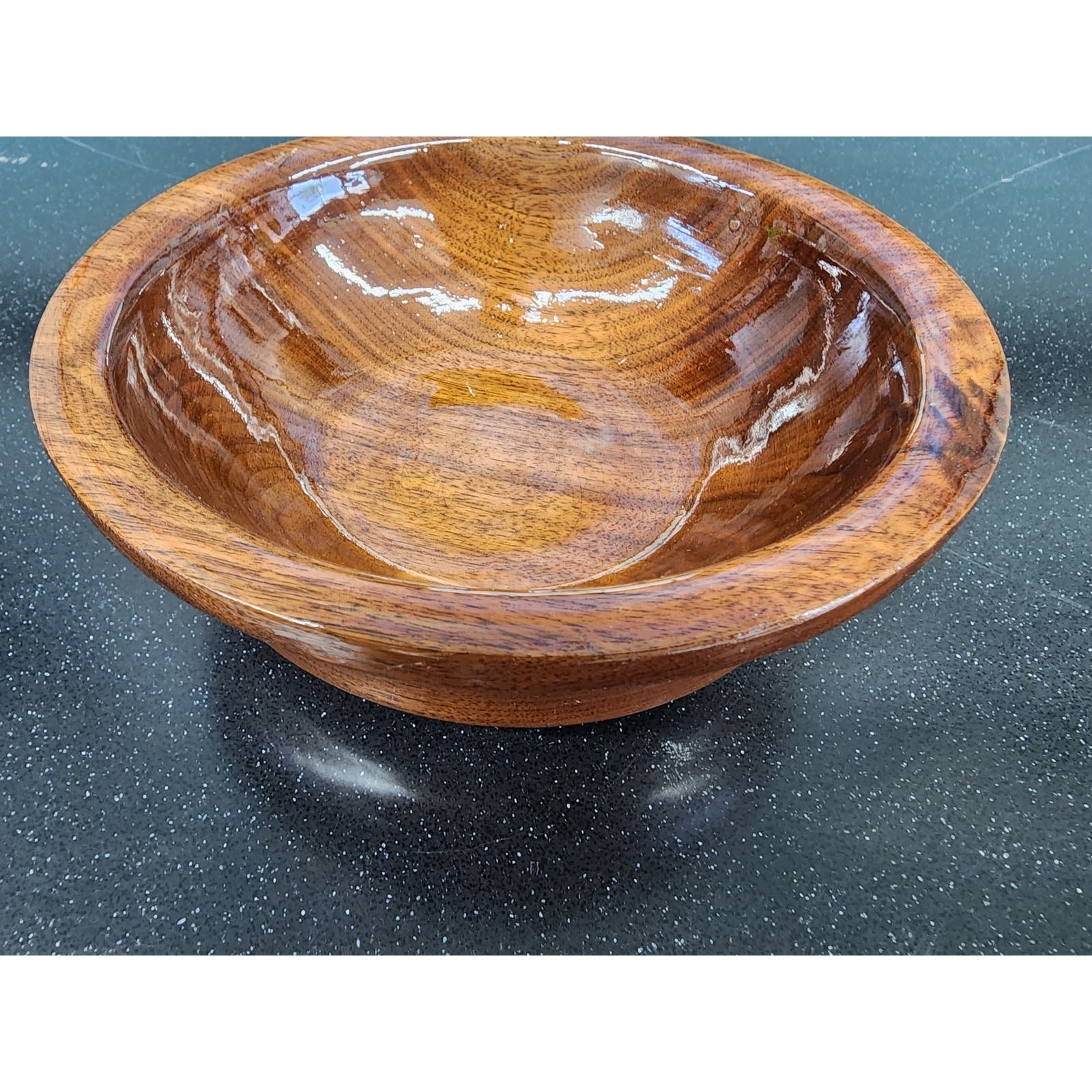 Handmade Wood Serving Bowl - Walnut 8