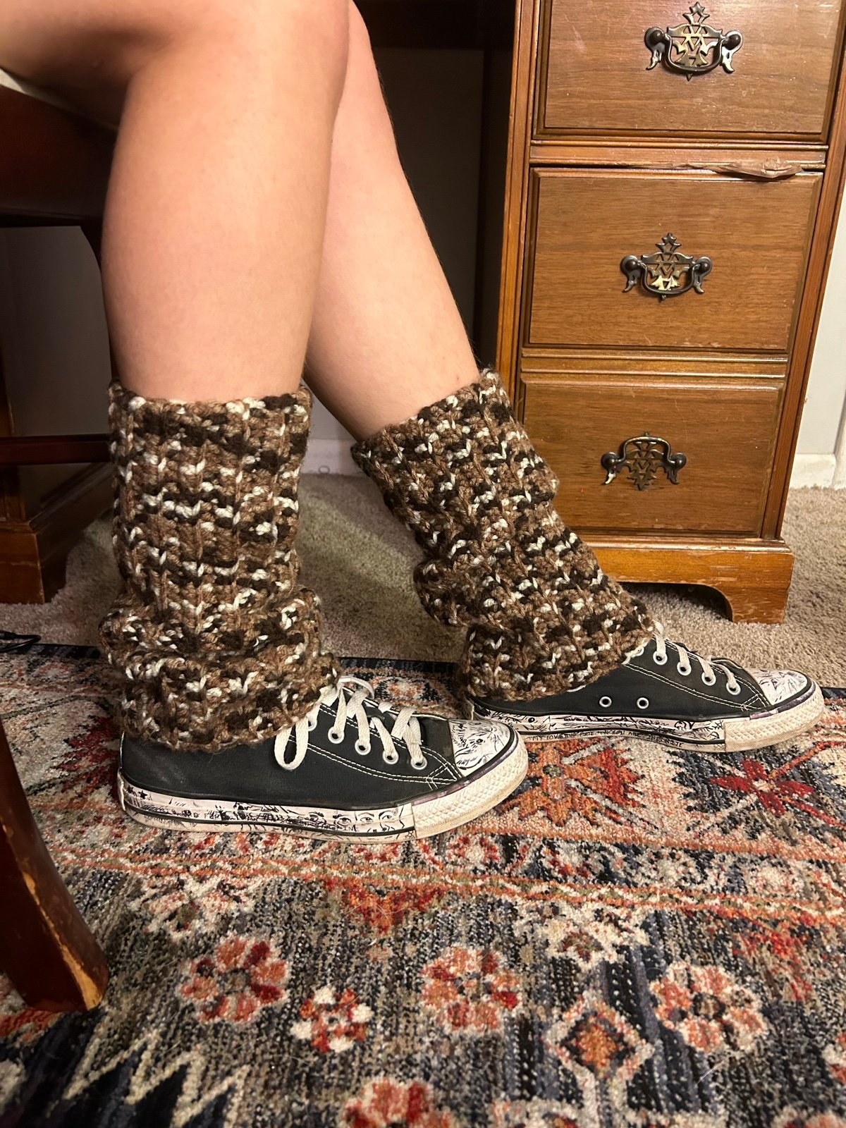 Crochet Brown Leg Warmers 1idVUT20n