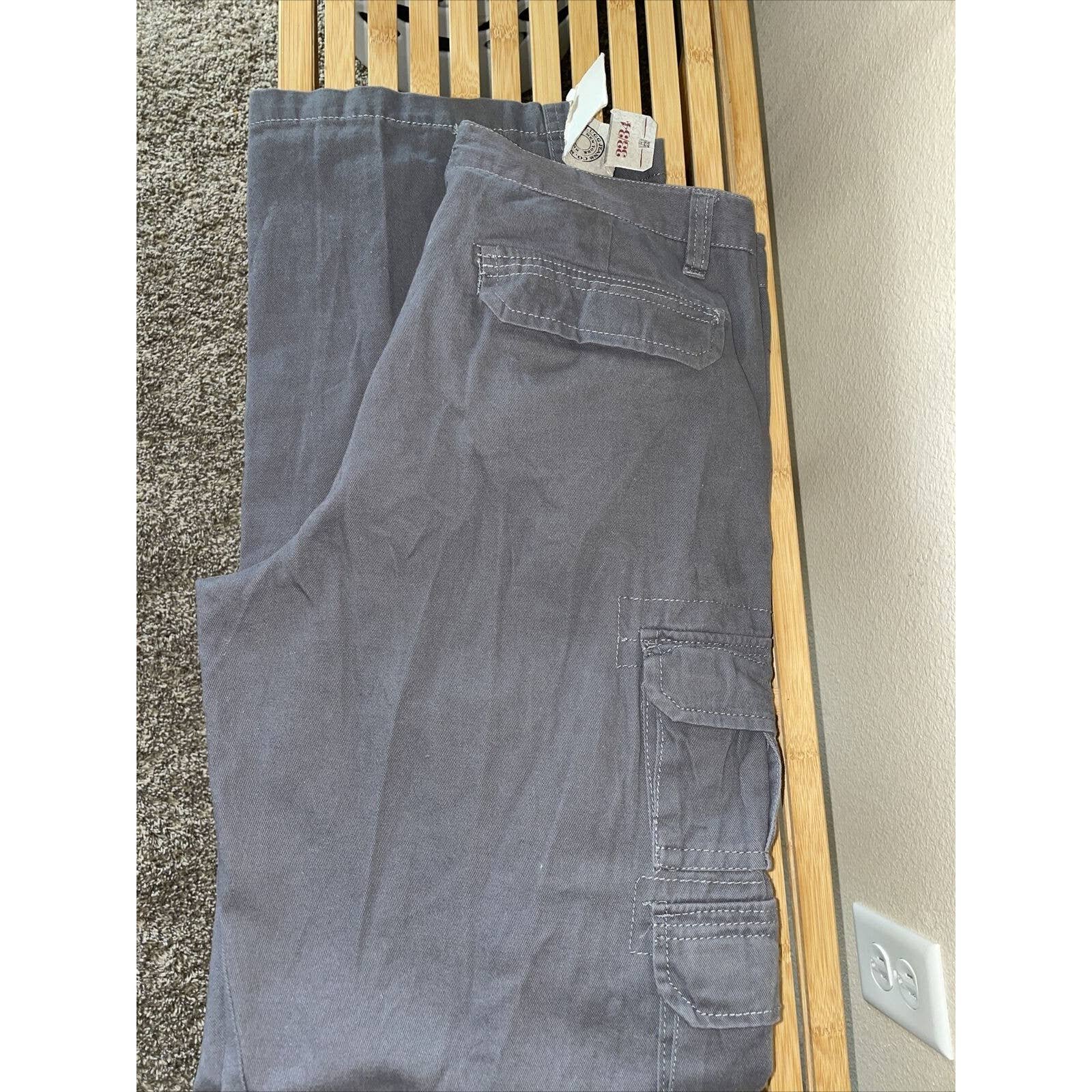 Plugg Jeans Company Men´s Grey Pants Cargo Straight Legs Size 33/34 NWT Y2K 4sEUSBFzX