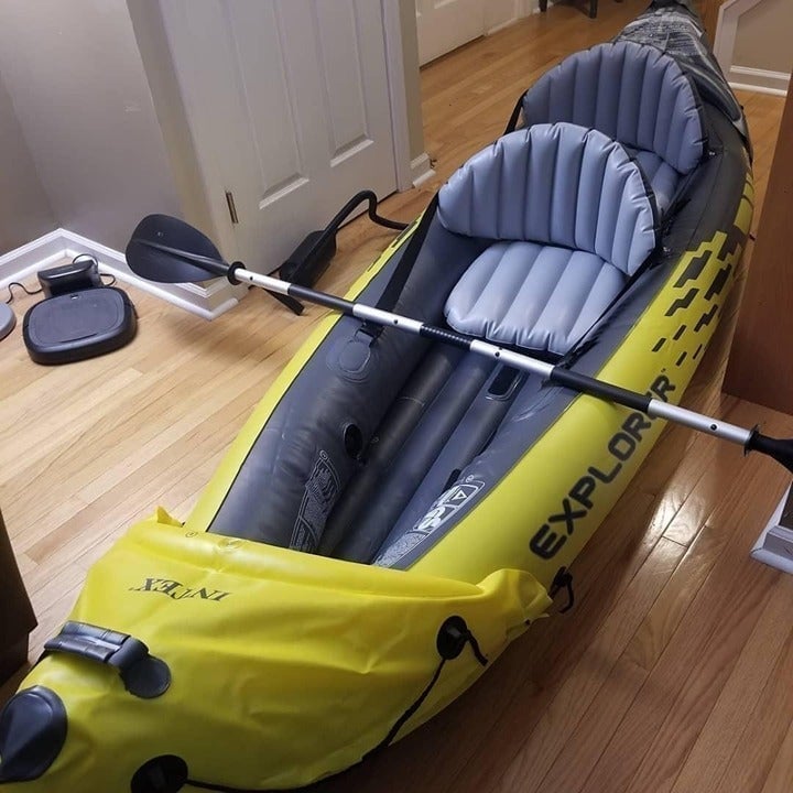 Explorer K2 Kayak 2-Person Inflatable Kayak Set with Aluminum Oars Manual 9IirgTi0B