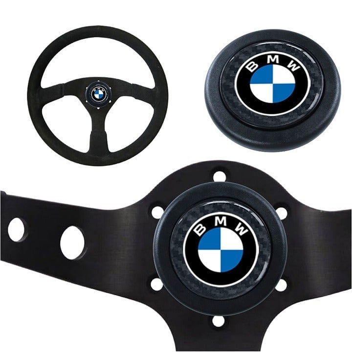 Brand New Universal BMW Car Horn Button Black Steering Wheel Horn Center Cap 2o2BPTsZP