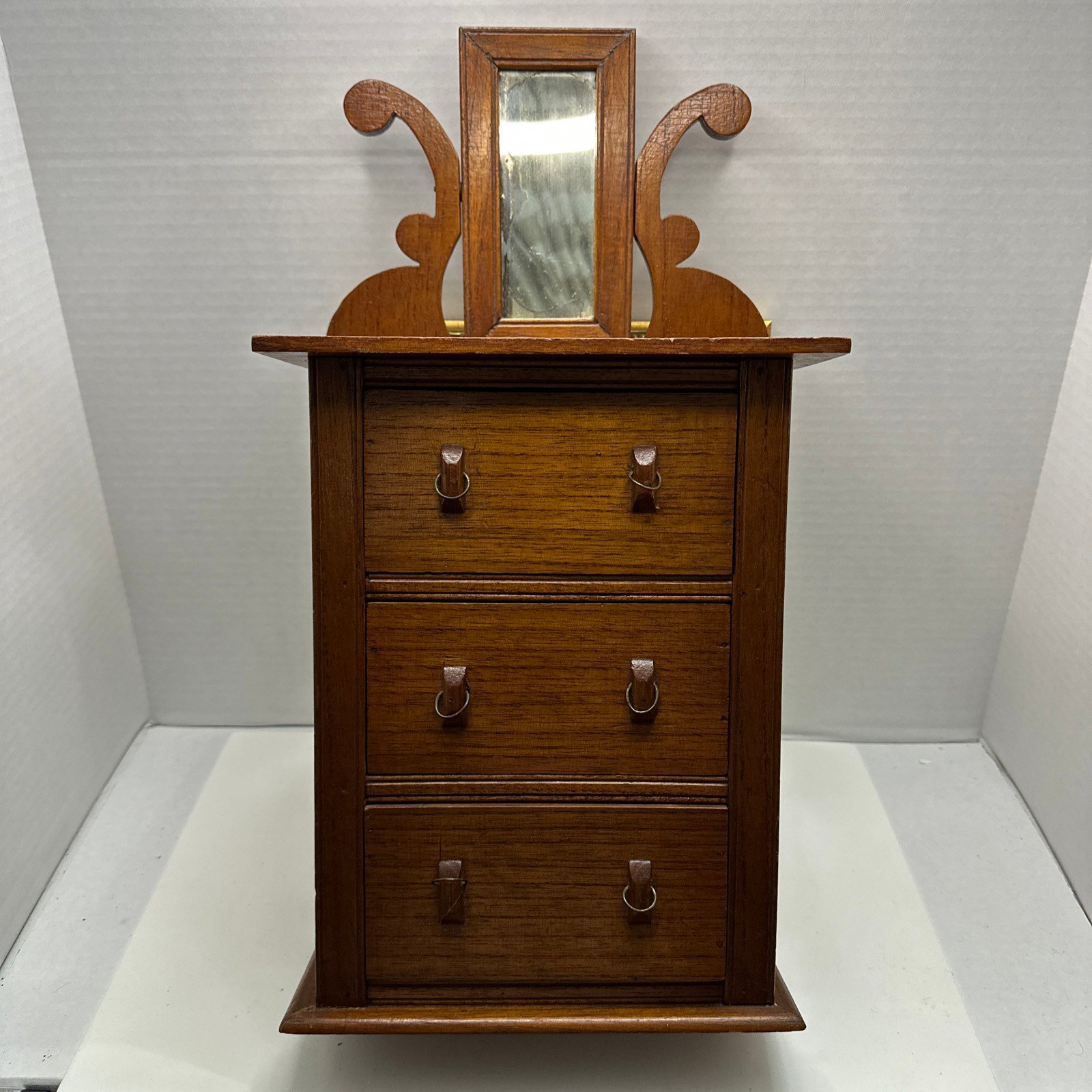 Vintage Wooden Dresser Top Vanity With Mirror 5H9fXRJ3w