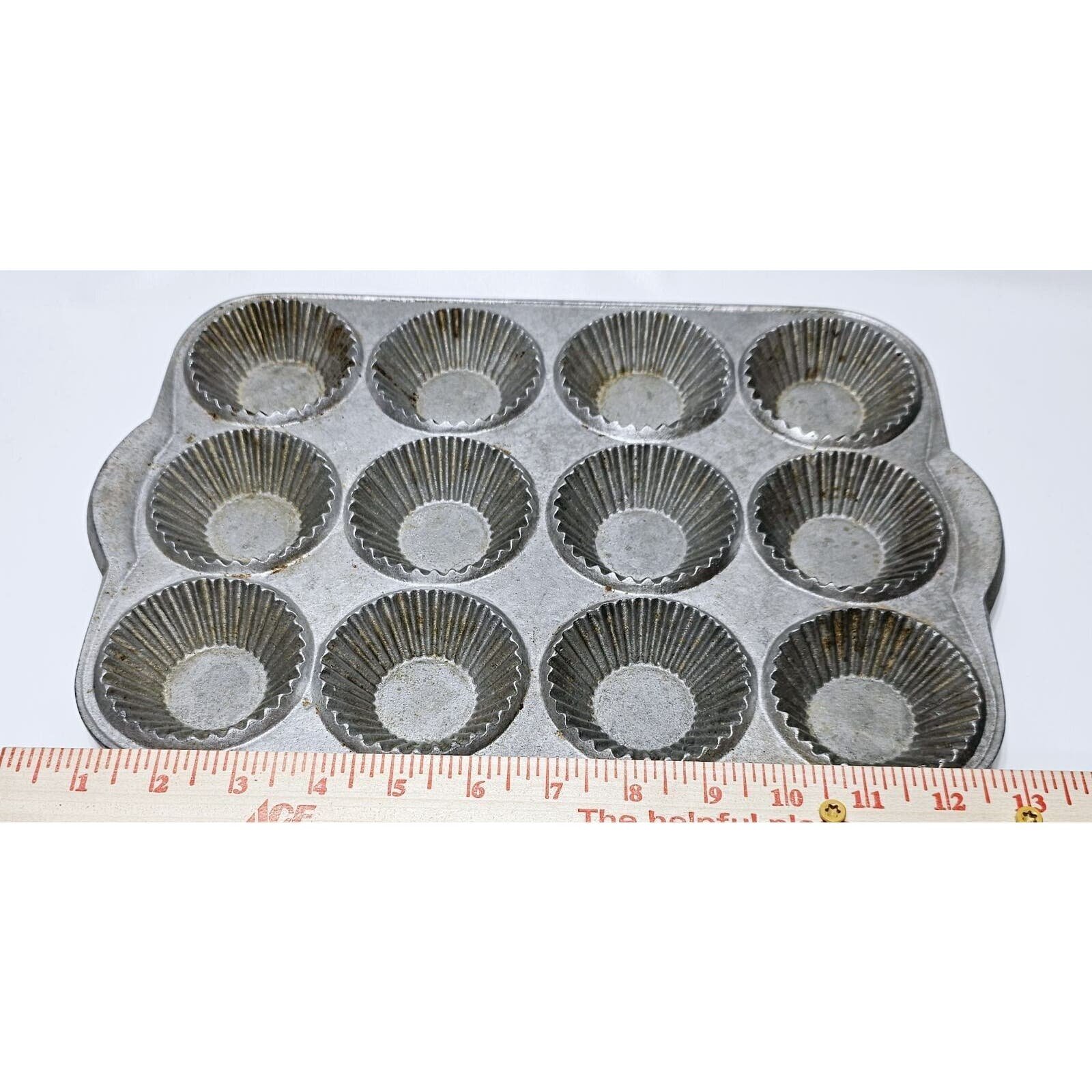 Vintage Nordic Ware Cast Aluminum 206 Cupcake Tart Muffin Pan Minneapolis Minn cSLH8Npos