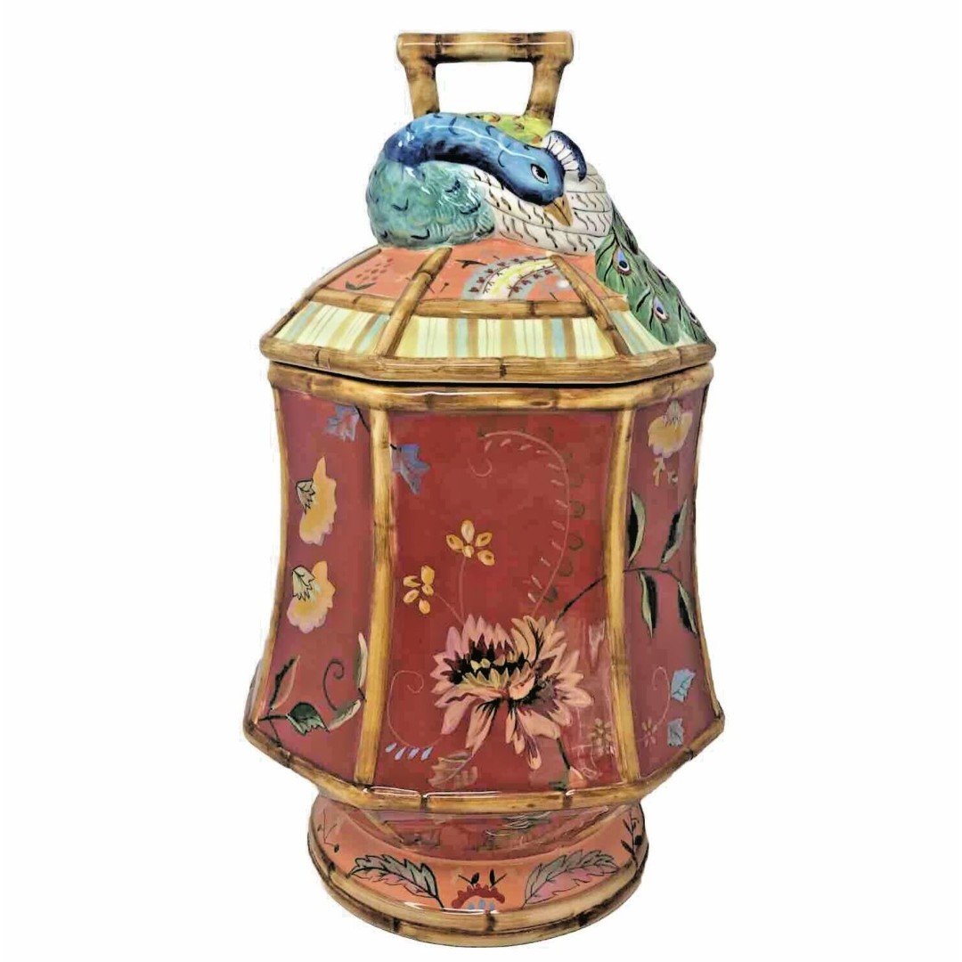 Tracy Porter Artesian Road Cookie Jar Canister Handpain