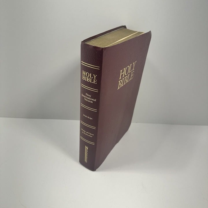 Holy Bible 2001 Zondervan Red and Gold Leather Red Letter FrKFlIneg