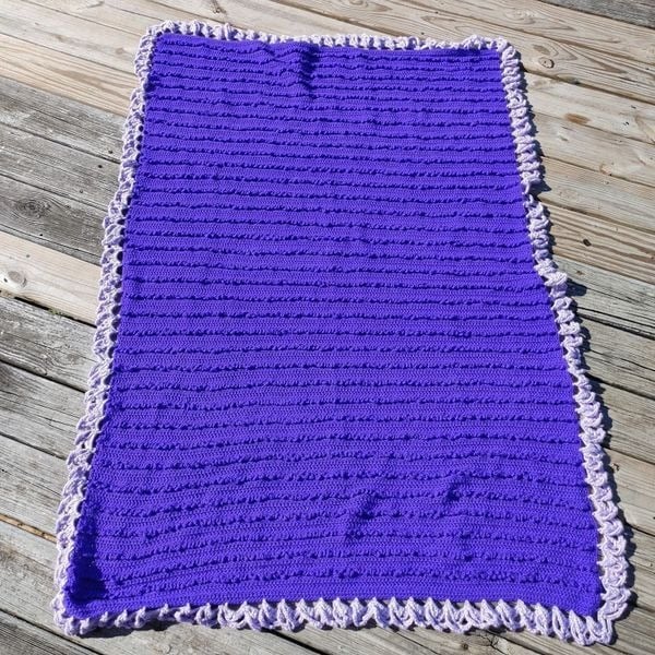 Hand Crochet Purple Lavender Lace Like C 1leluXOrJ