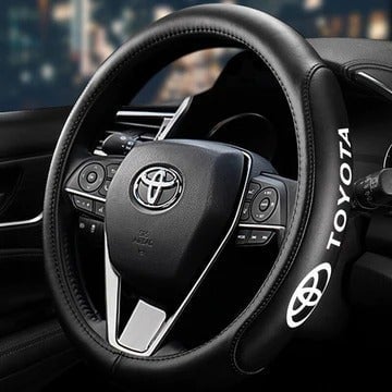 Brand New Universal Toyota Black PVC Leather Steering W