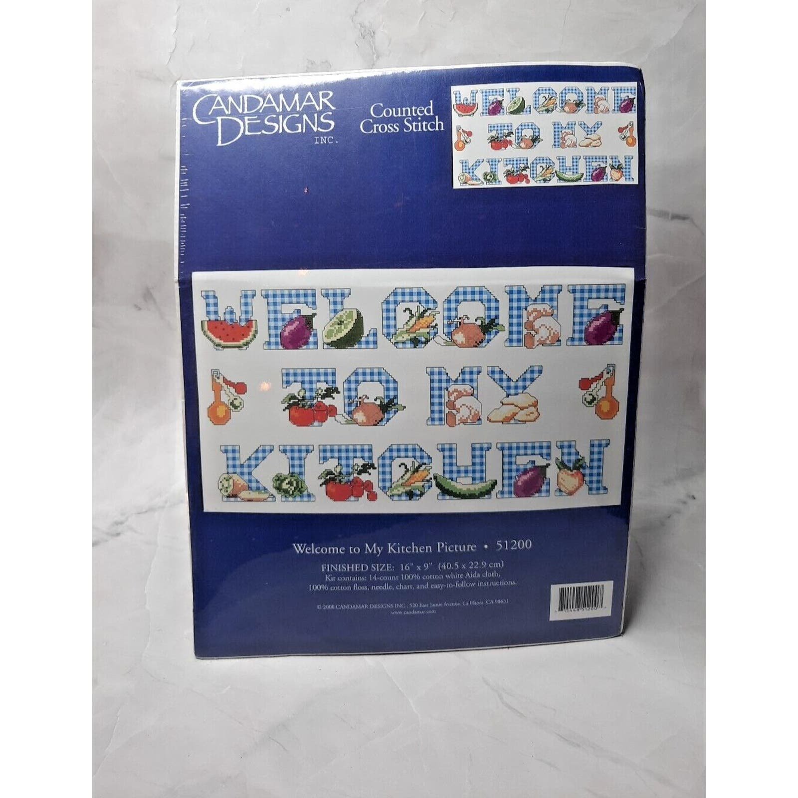 Candamar Counted Cross Stitch Kit Welcome to My Kitchen