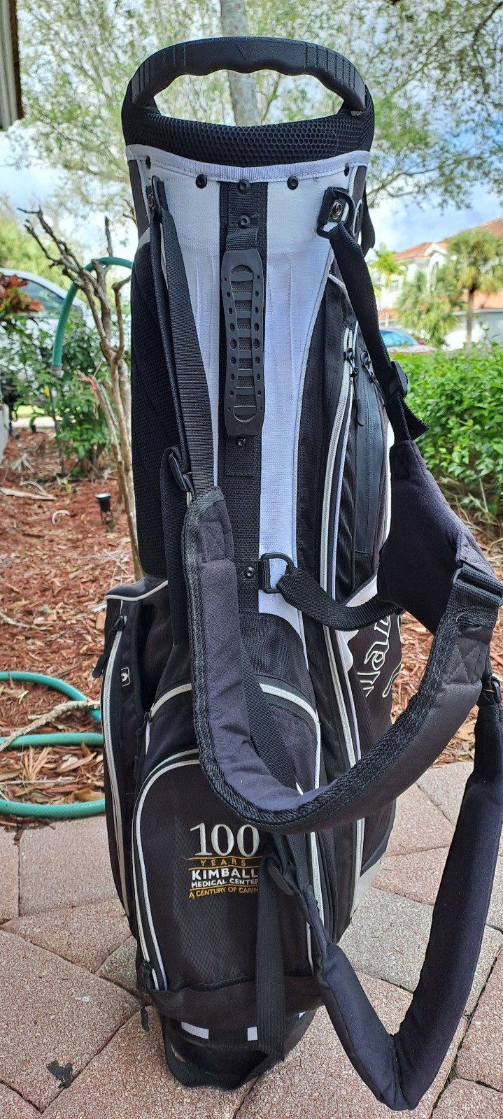 golf stand bag CALLAWAY 5 div black white shoulder strap all zip work perfectly 3I5rVYWXl