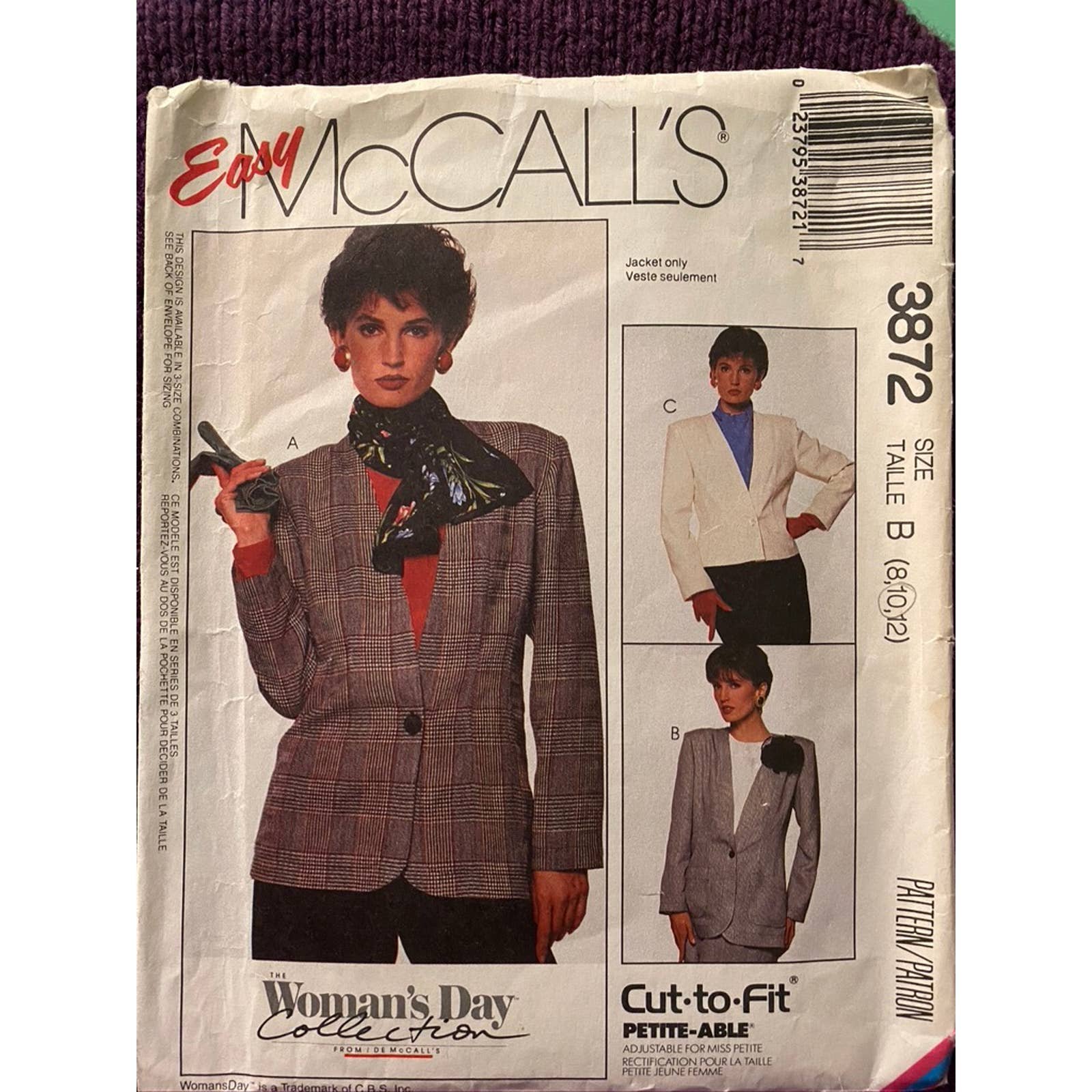 McCalls 3872 Women´s blazer jacket 8psknJ8rW