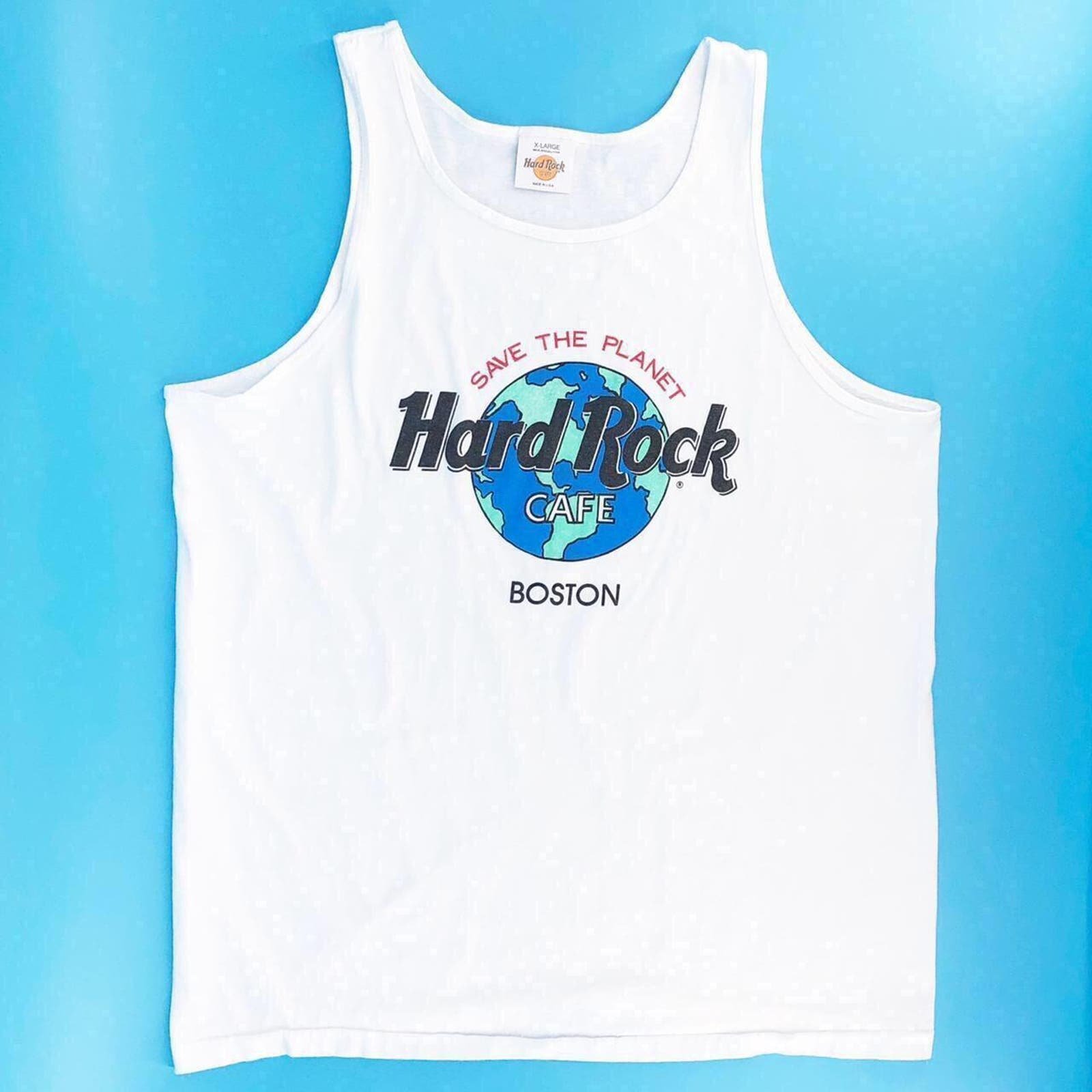 Hard Rock Cafe Boston Save the Planet tank top 90s 1990