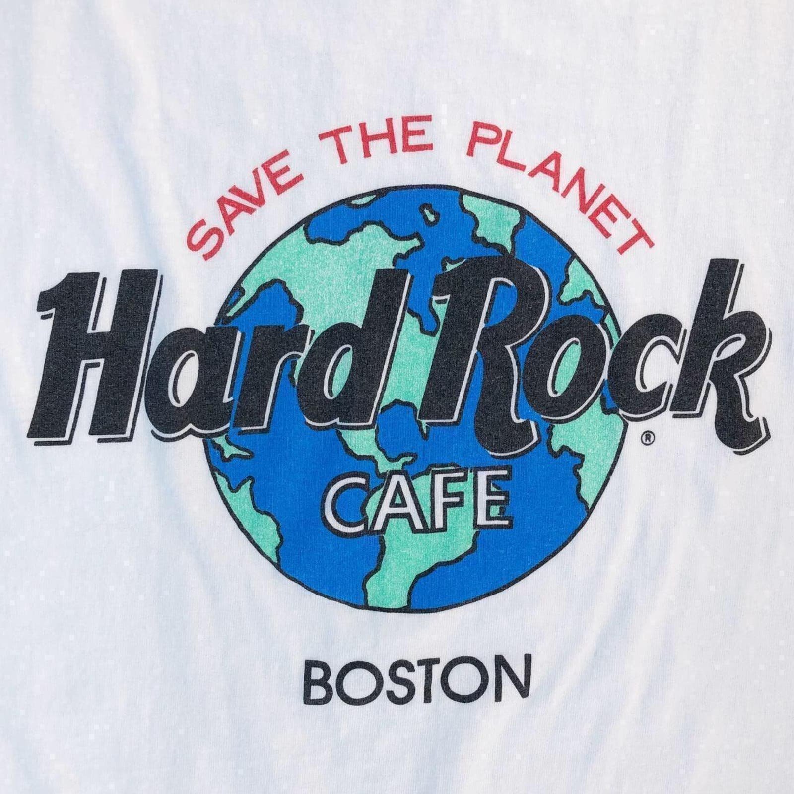 Hard Rock Cafe Boston Save the Planet tank top 90s 1990s vintage bBwmaWEMJ