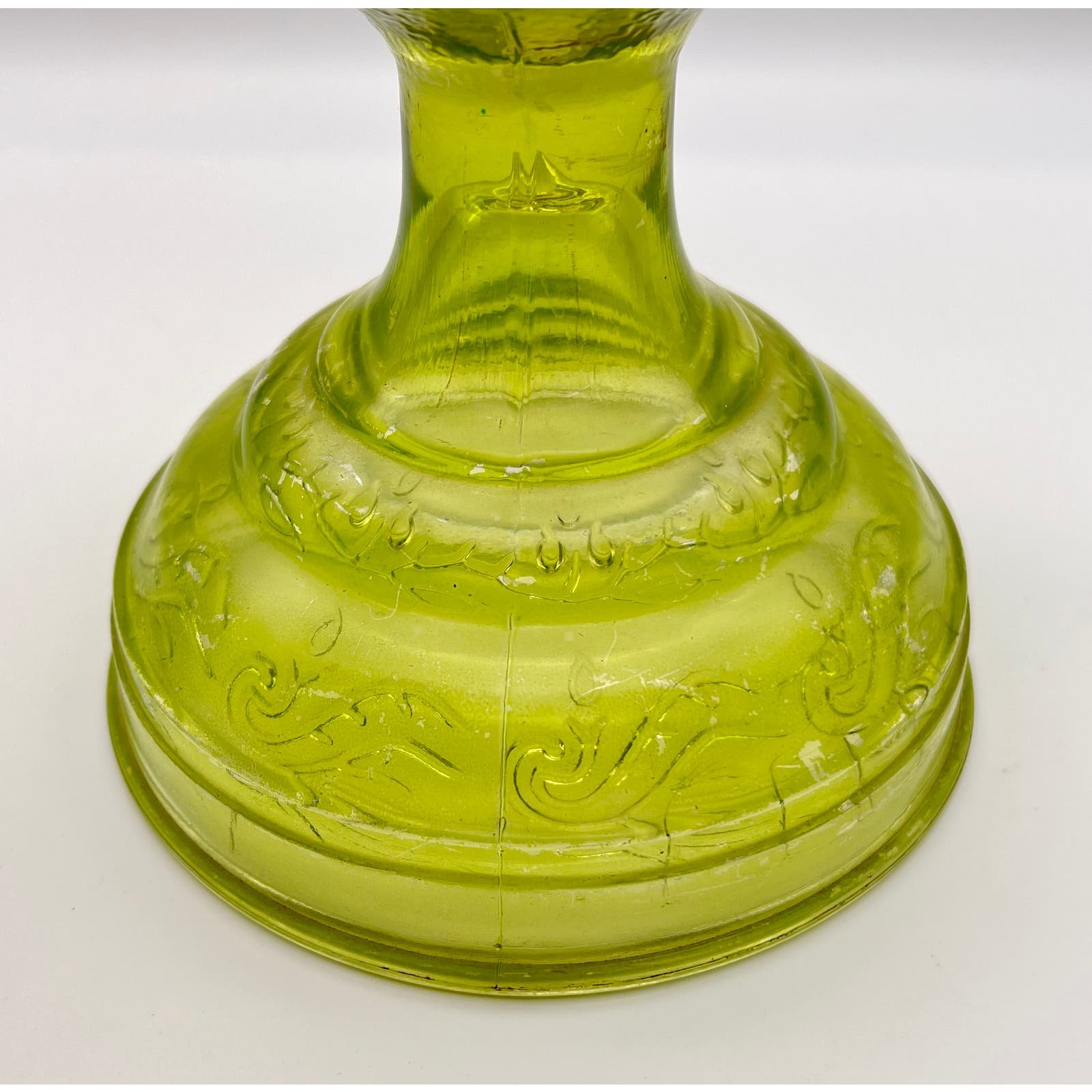 Vintage P & A Risdon Green Flashed Glass Oil Lamp Wedding Scroll Eagle Burner FkTVoHg76