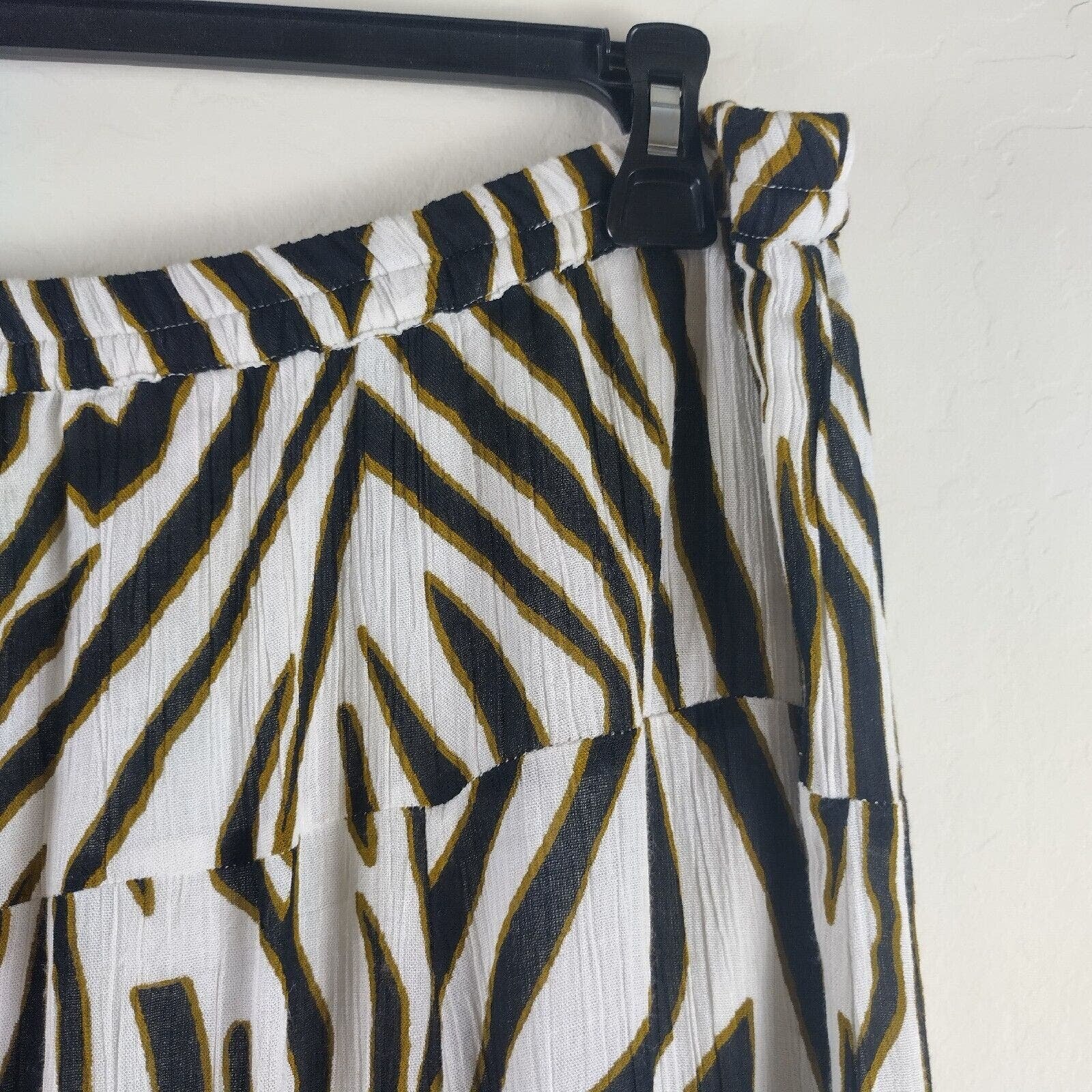 Soft Surroundings 1X zebra print boho elastic waist peasant skirt eWu21y95K