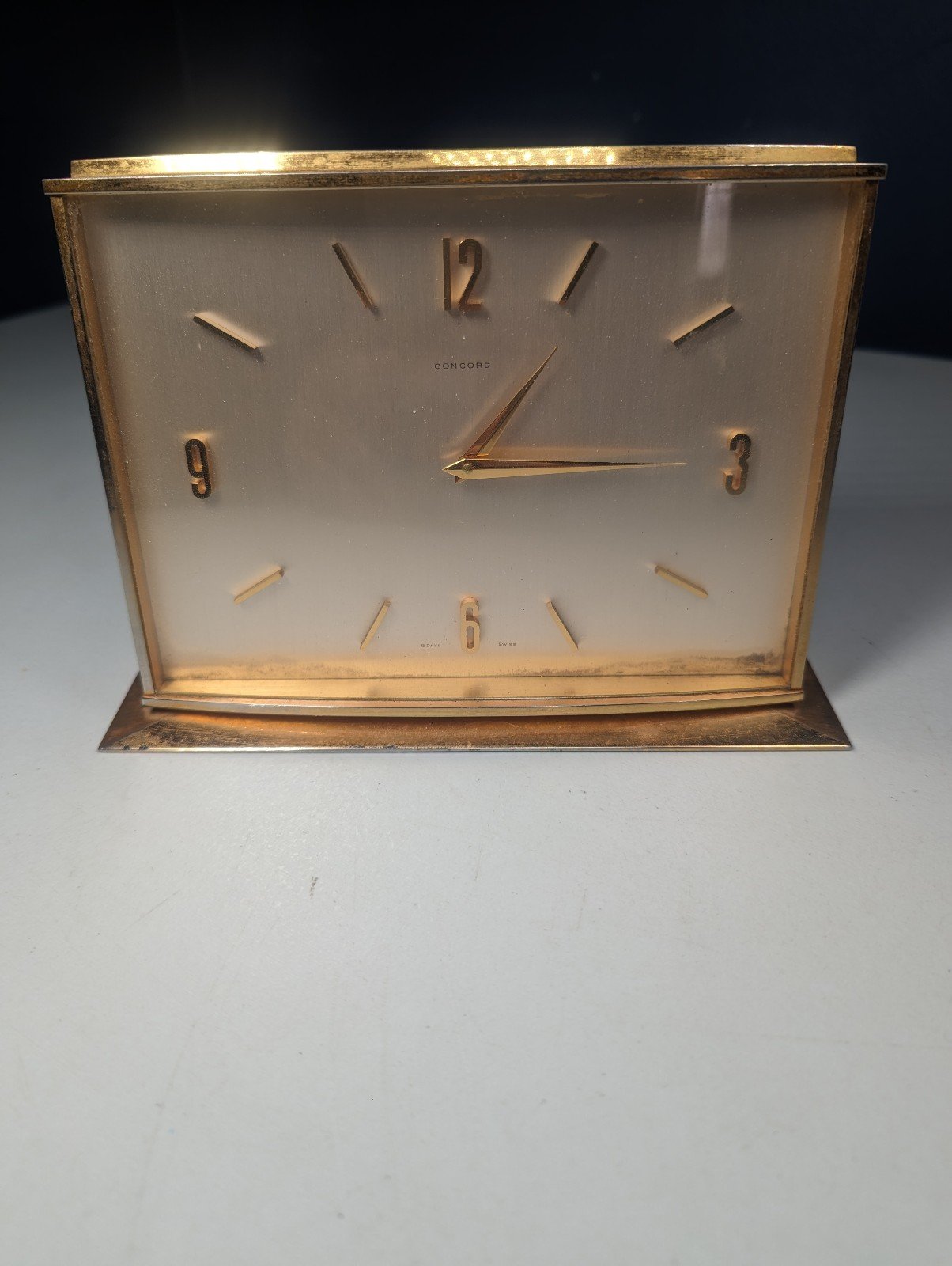 Vintage Concord Swiss 8-day Brass Clock 1960´s Wor