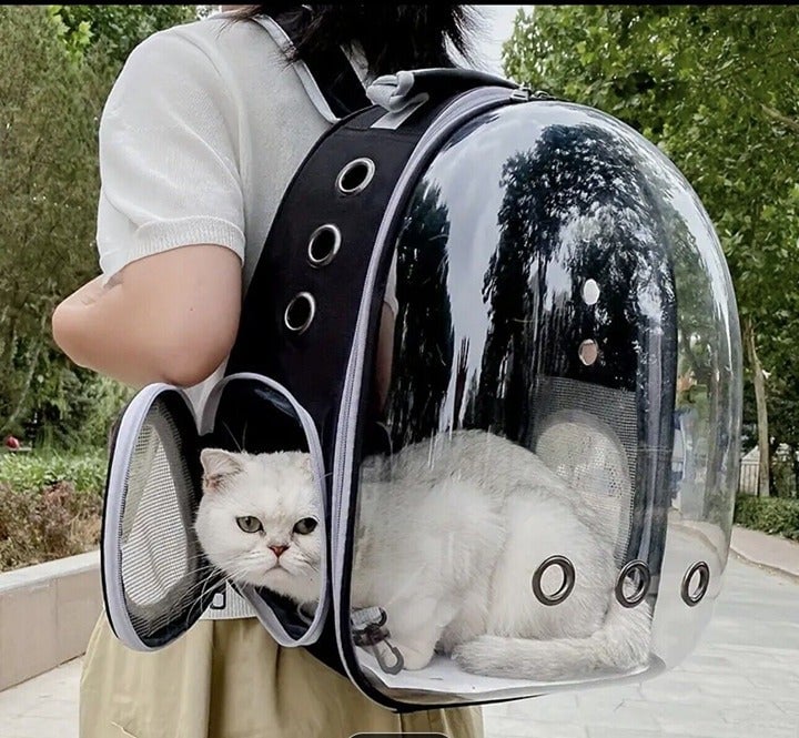 Pet Portable Carrier Backpack Space Capsule Travel Cat Bag Transparent Ventilate 7bYb9fAta
