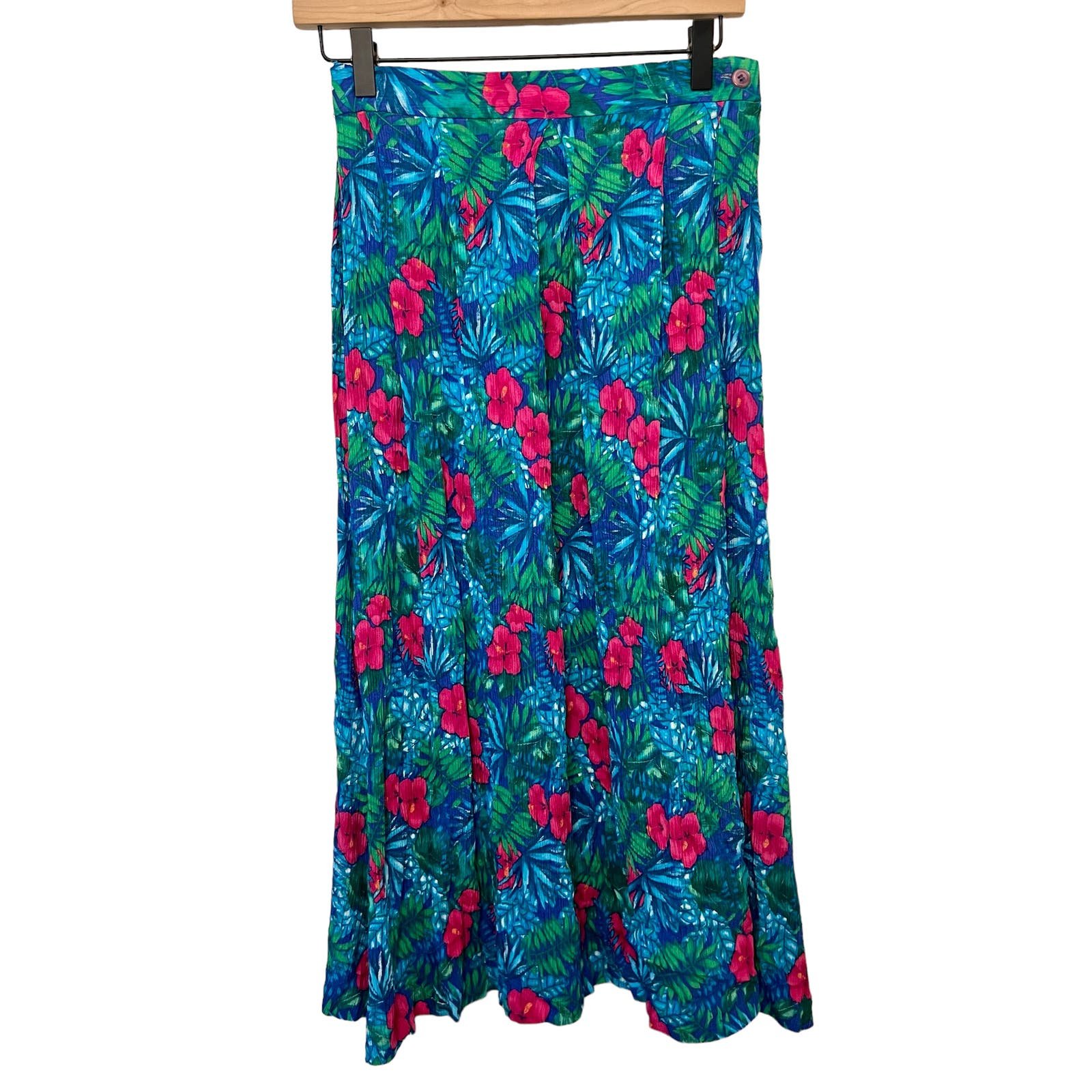 Vintage Koret floral pleated skirt 730SqiObt