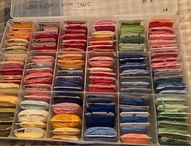 1#_1_ Lot of 100 DMC embroidery threads (no repeats). Various colors Fq6A752ZJ