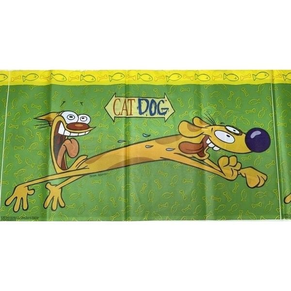 Vintage 1998  Cat Dog table covers 3 piece. 54x96 inche