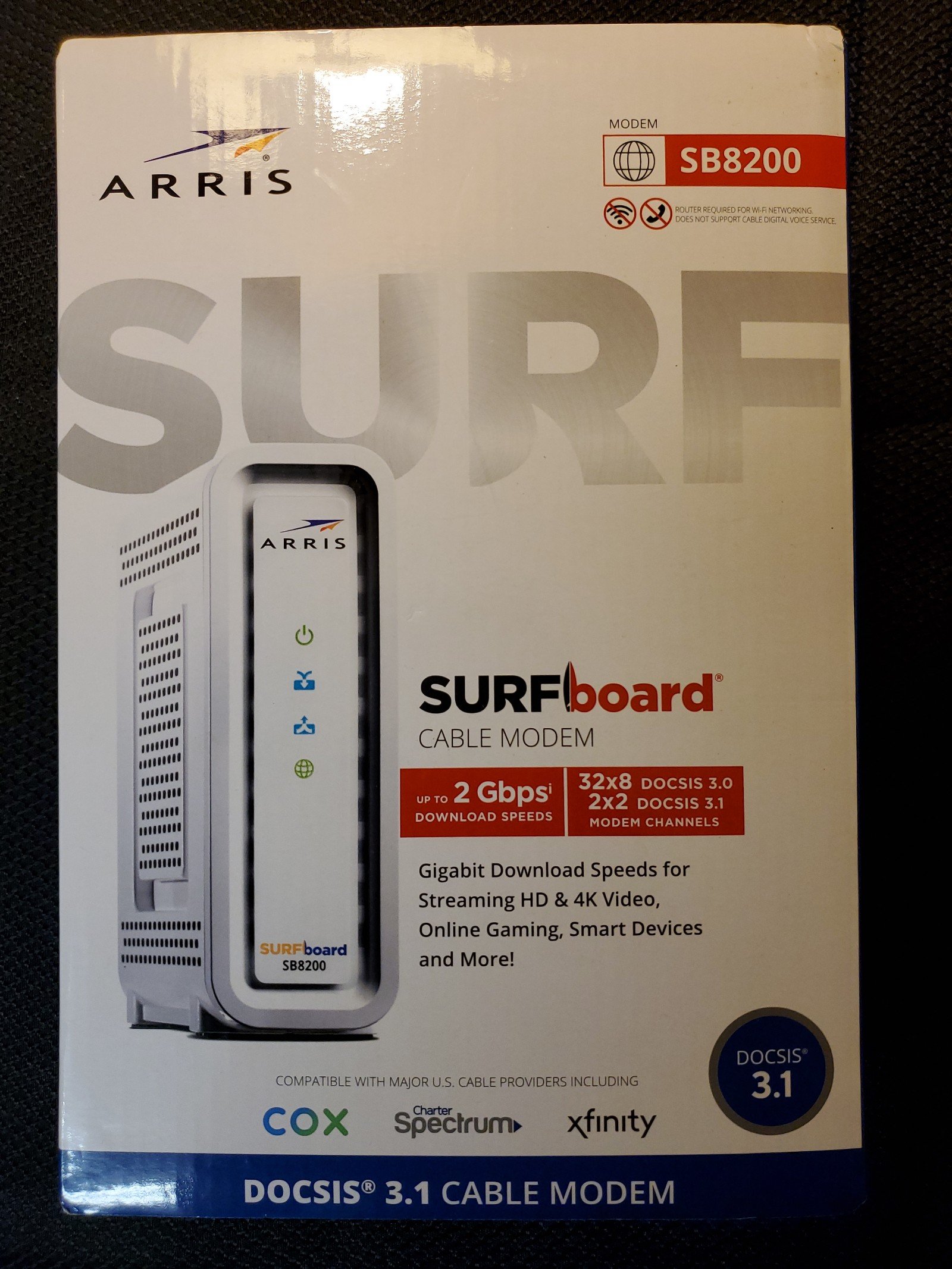 NEW Arris Surfboard SB8200 DOCSIS 3.1 Modem Unopened 5931zawEo