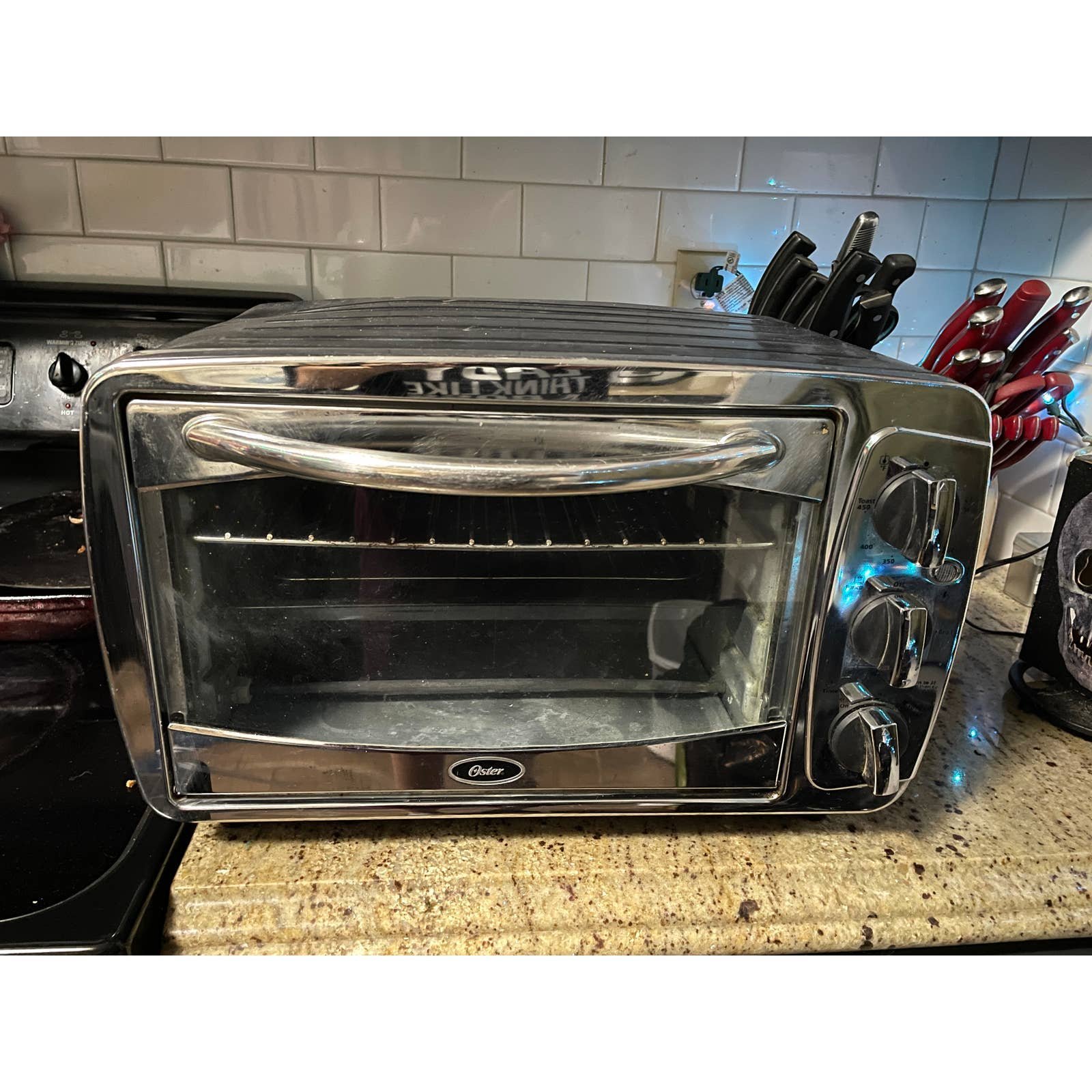 Oster Versatile Countertop Toaster Oven 1400W Chrome TSSTTV0000 Tested & Working drOtfNpO1