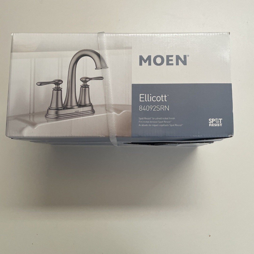 Moen Ellicott Spot Resist Brushed Nickel Finish Bathroom Sink Faucet NIB FXUR0gnaw