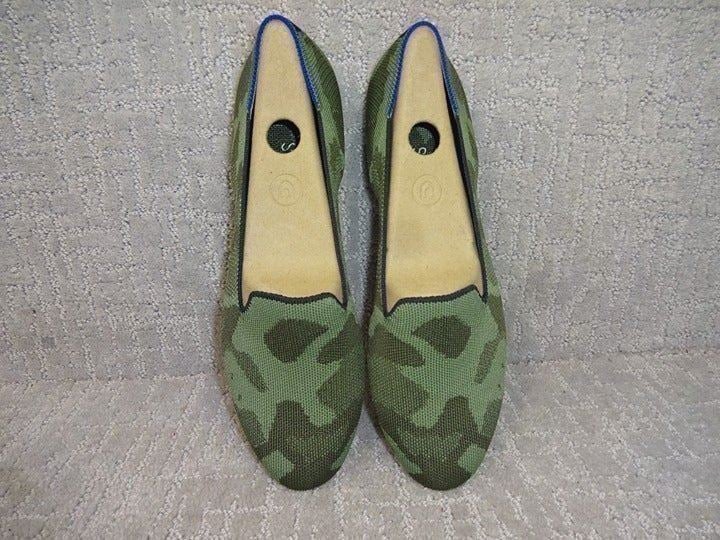 Rothy´s The Flat Womens Size 9.5 US Olive Camo Green Round Toe Flats Shoes FVwnmAvpc