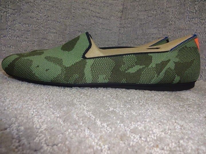 Rothy´s The Flat Womens Size 9.5 US Olive Camo Green Round Toe Flats Shoes FVwnmAvpc