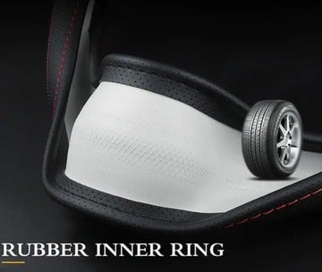 New Universal Lexus Black PVC GENUINE Leather Steering Wheel Cover 14.5
