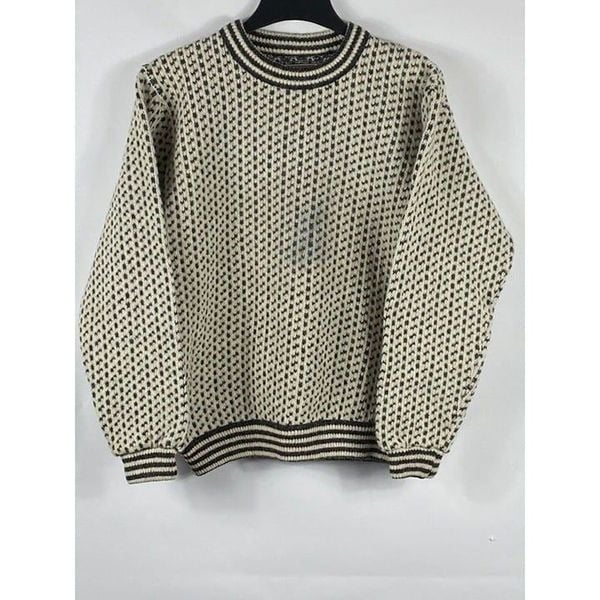 Vintage L.L Bean Birdseye Wool Pullover Sweater Multicolor Size Medium A593 3DWzXdA0r