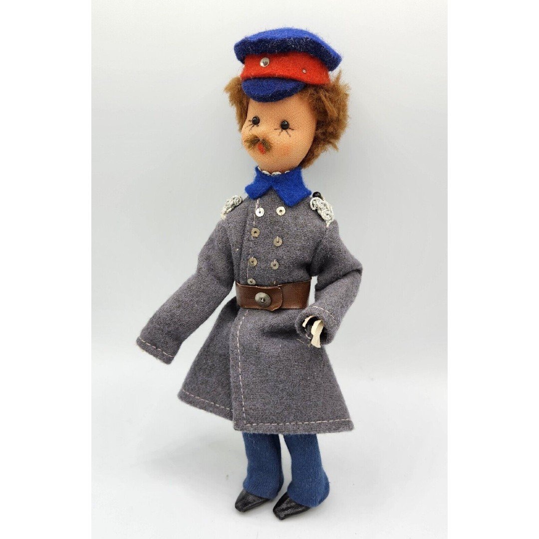 Vintage Handmade GDR Doll figure Captain of Köpenick Dr