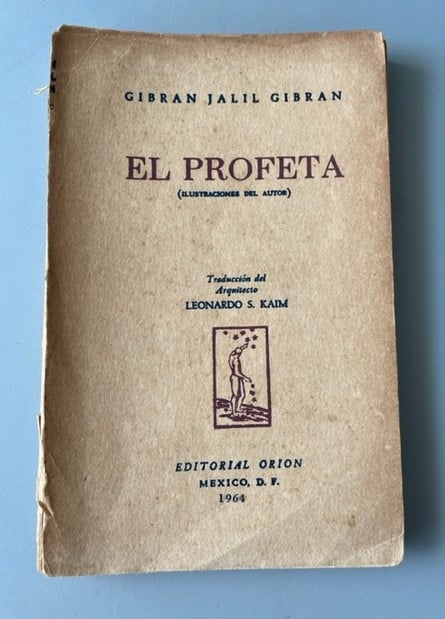 El Profeta por Gibran Jalil Gibran 1964 (Editorial Orio