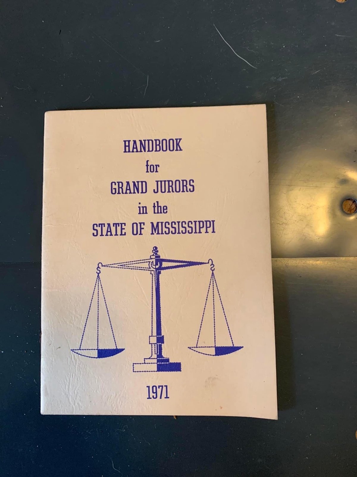 Vintage 1971 Handbook For Grand Jurors State Of Mississ