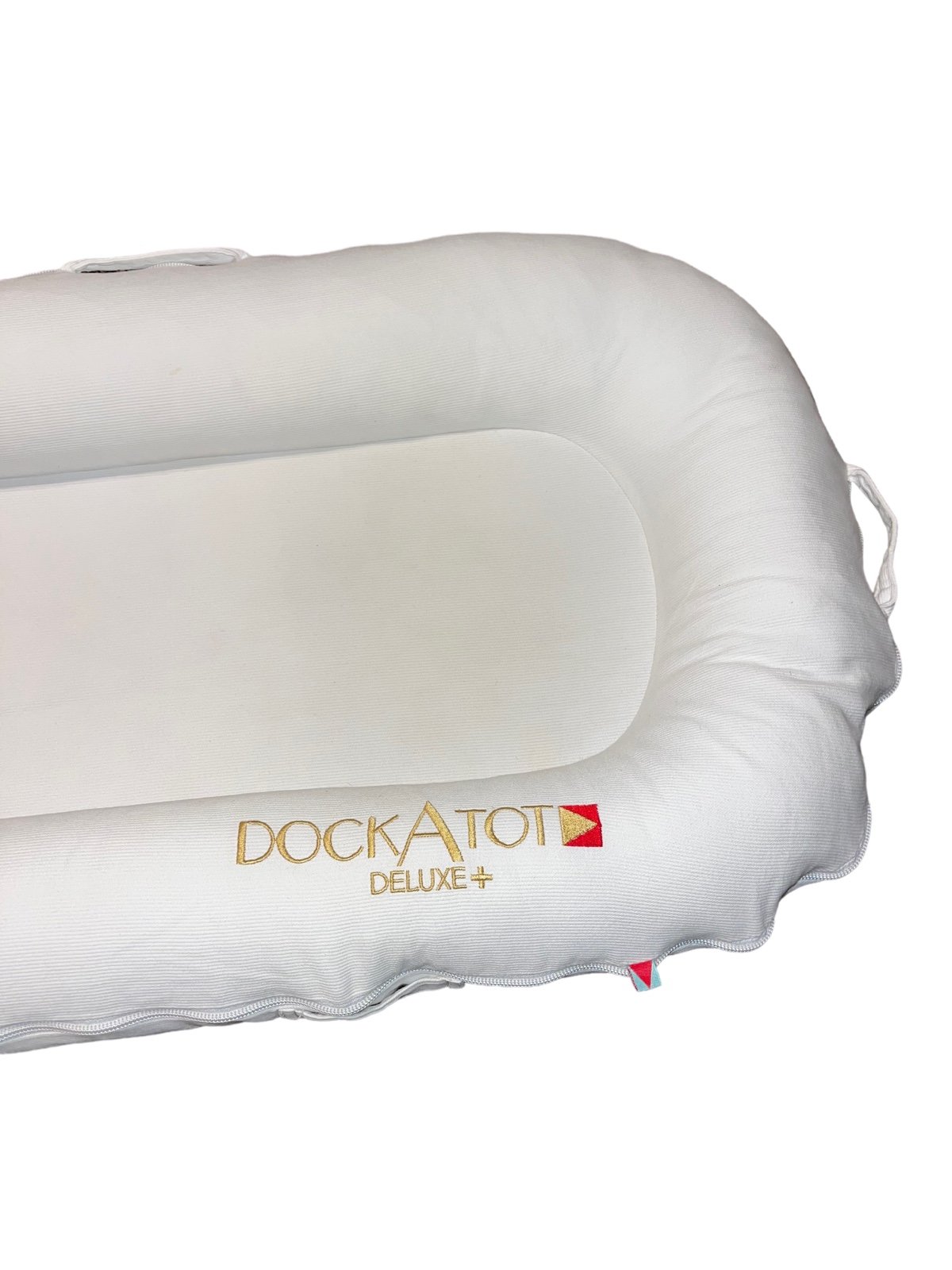 Dock a Tot Deluxe + Preowned Good Condition Infant Bed Lounger White g6fN7Llrd