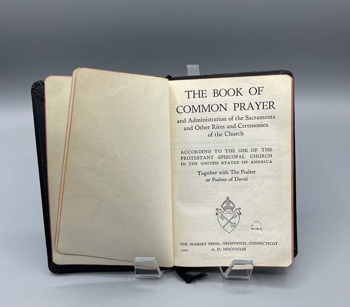 The Book of Common Prayer Hymnal Seabury Press 1952 Black Leather fzbaJ5r9T