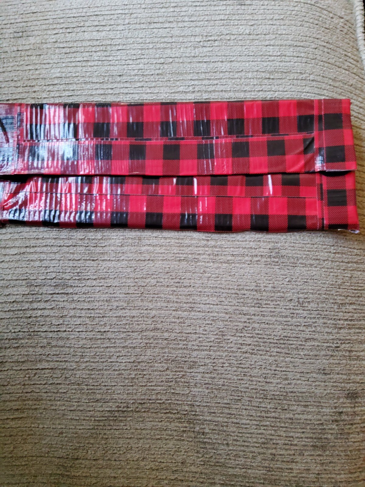 Black and red plaid duck tape clutch bag-handmade 77FiTWzx0
