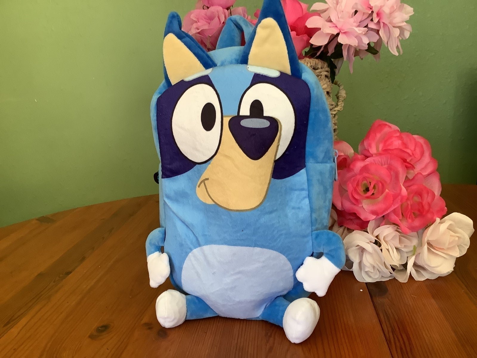 Backpack blue dog plush 4DqmTvECF
