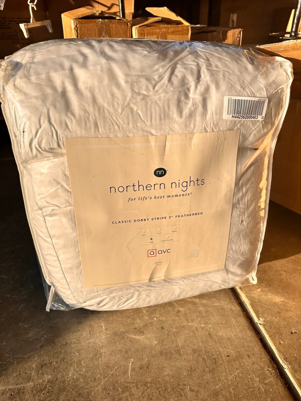 Northern nights classic dobby stripe 3” festherbed e53EgRigq