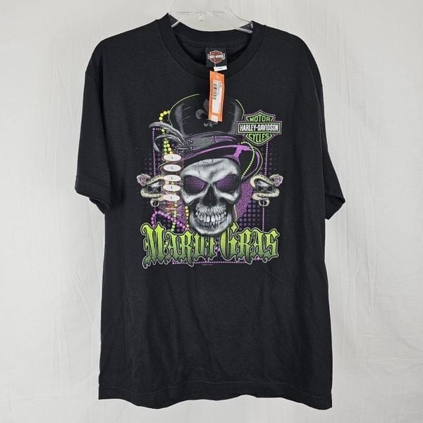 Harley Davidson Mardigras Voodoo New Orleans French Quarter Mens Nwt Large T Dlh5wgegh