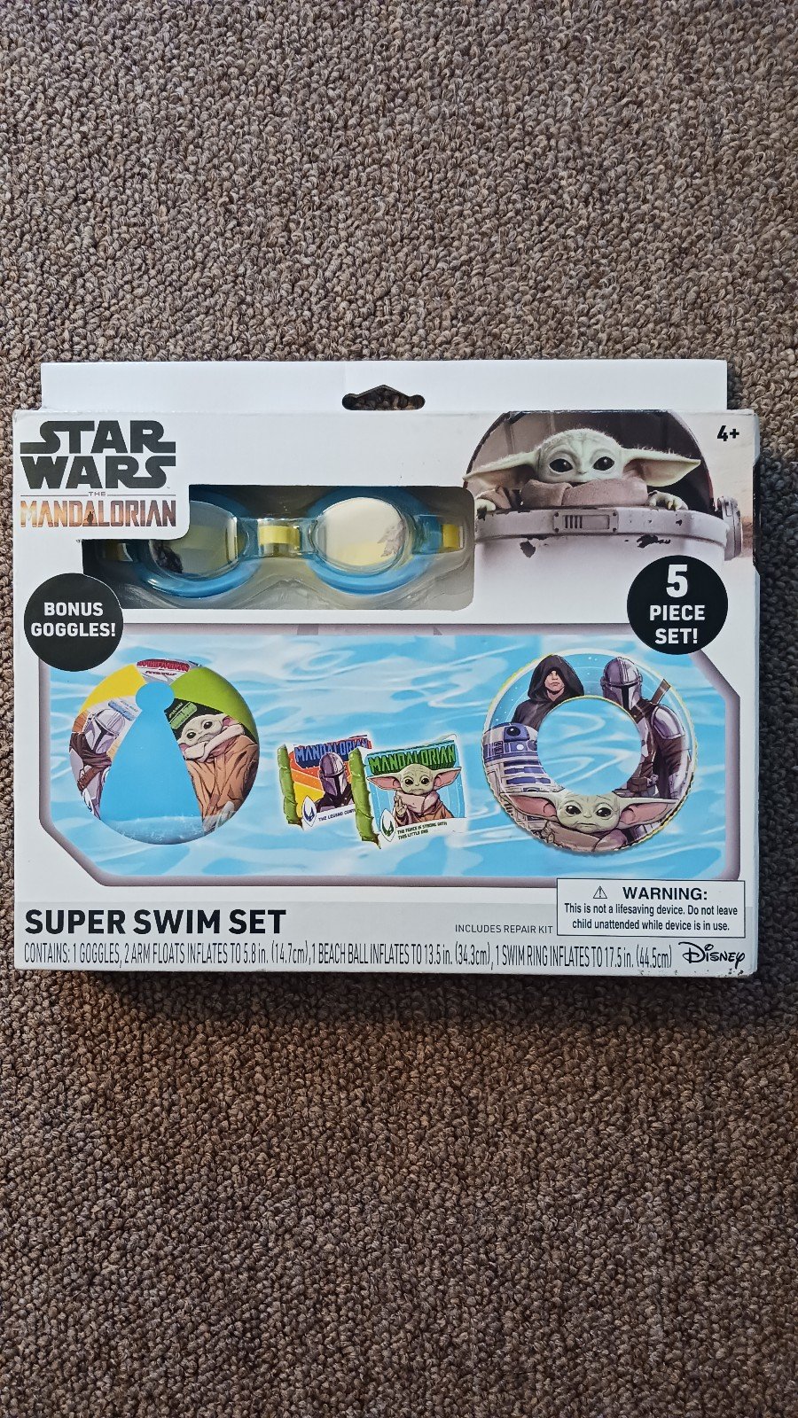 The Mandalorian Super Swim Set Baby Yoda for Kids 5 Piece Set NEW CfBTzYgPE