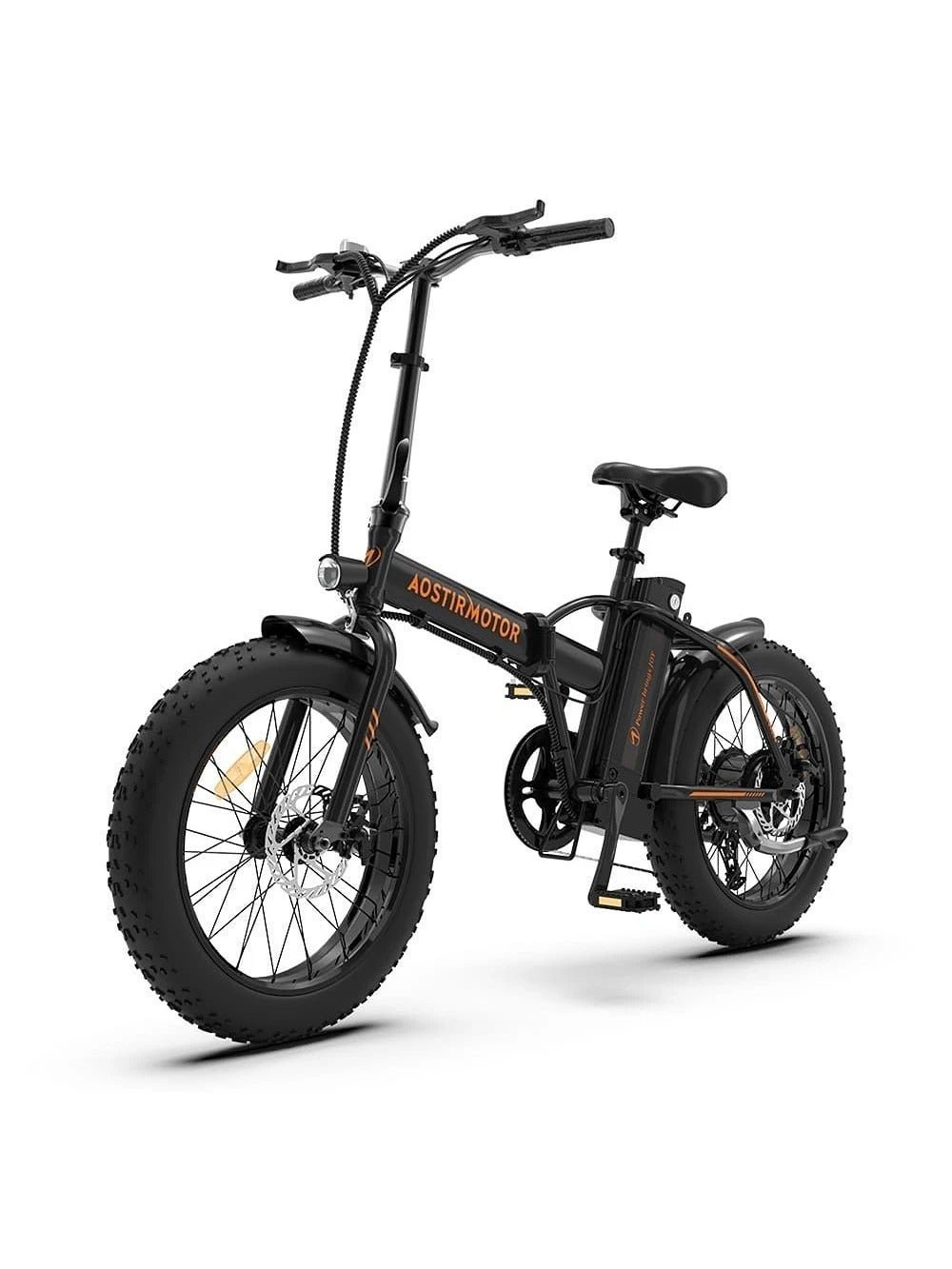 AOSTIRMOTOR Folding Electric Bike 20 inch Fat Tire Electric Bicycle with 500W Mo 6PtmmUCp2