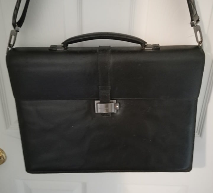 Montblanc Genuine Westside 4810 Double Gusset Briefcase With Shoulder Strap 1hQ0N0MRl