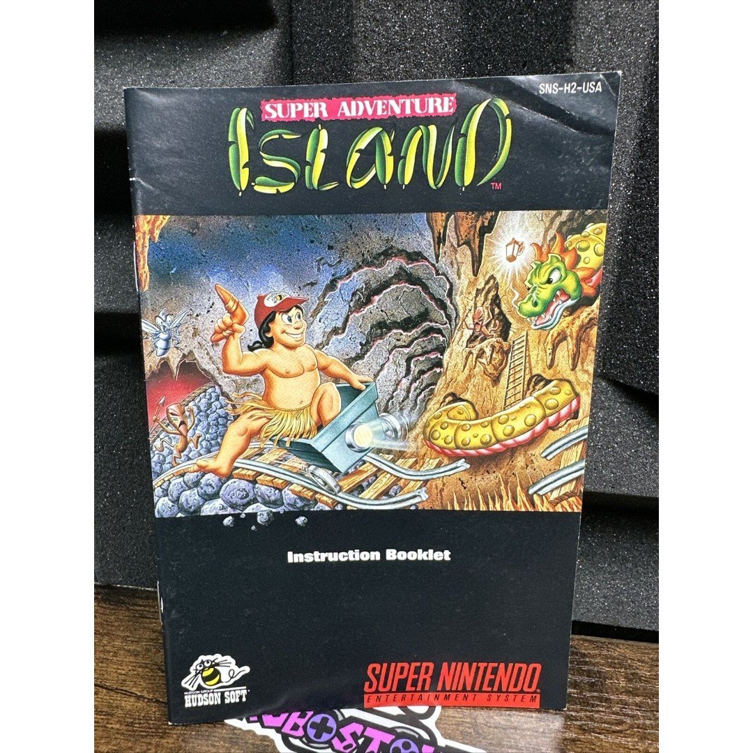 Super Adventure Island - (Super Nintendo) SNES -Manual Only⭐ eUTycHwfz