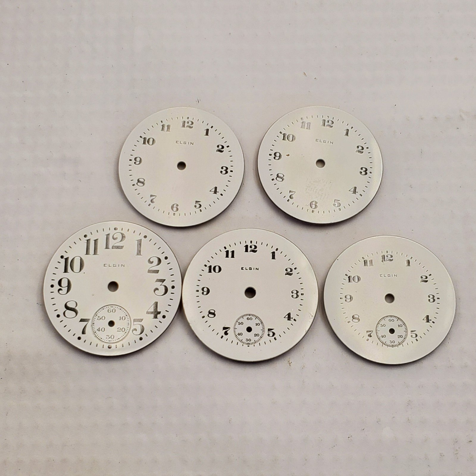 LOT OF 5 VINTAGE ELGIN WATCH WHITE BLACK DIALS SWISS NEVER BEEN USED BEFORE eCMK5svlw