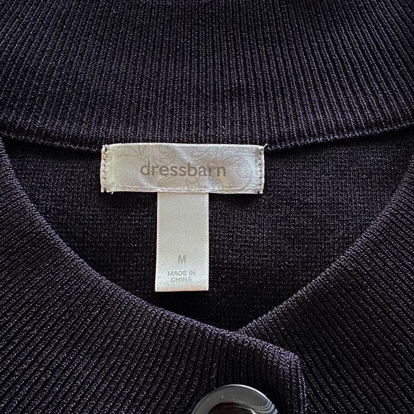 Dressbarn 3/4 Sleeve Black Sweater Shrug Size Medium A0tVvdpKk