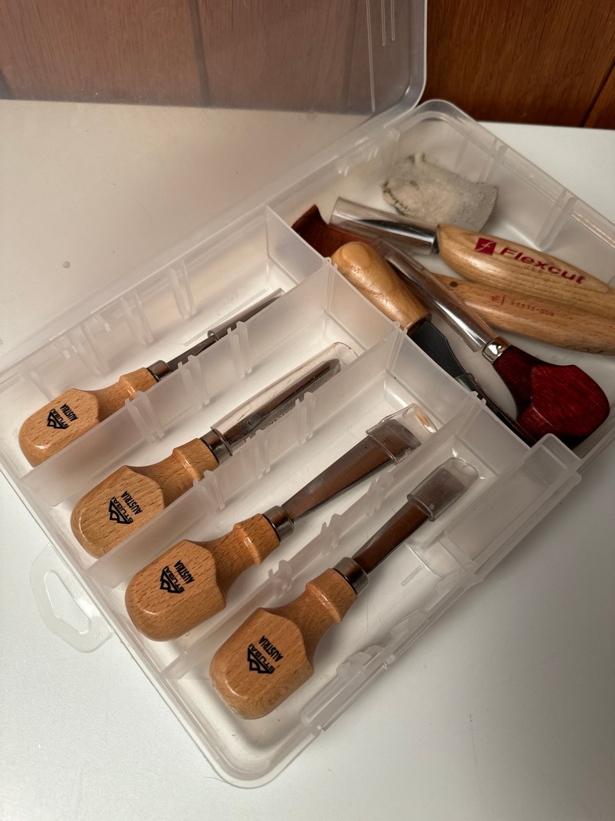 Set of 8 Quality Woodcarving Tools, Stubai Austria, JA 