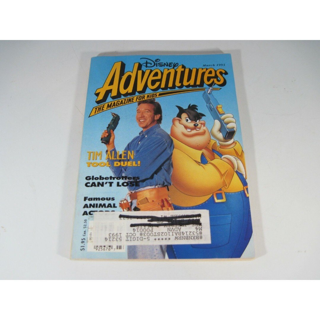 Disney Adventures Magazine March 1993 Tim Allen Tool Duel Animal Actors 2txJjUSCS