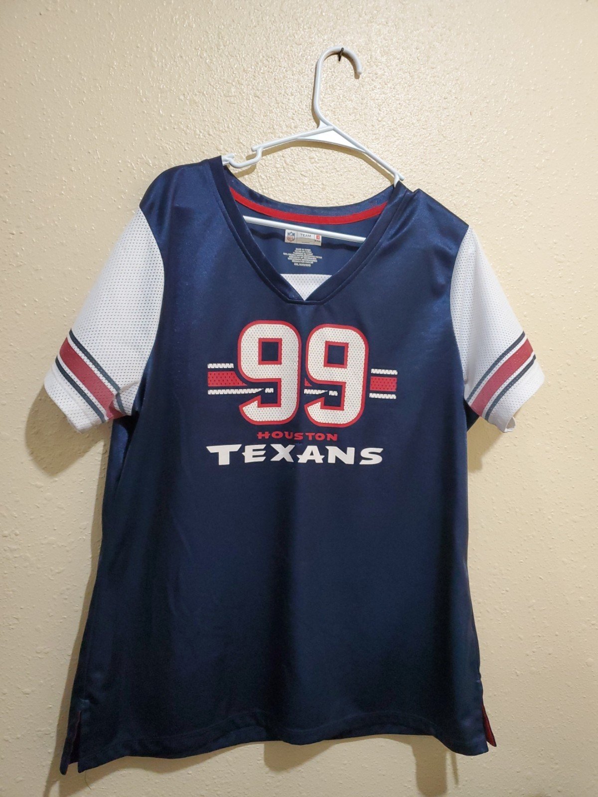 JJ WATT #99 Houston Texans Team Apparel Navy Jersey Wom