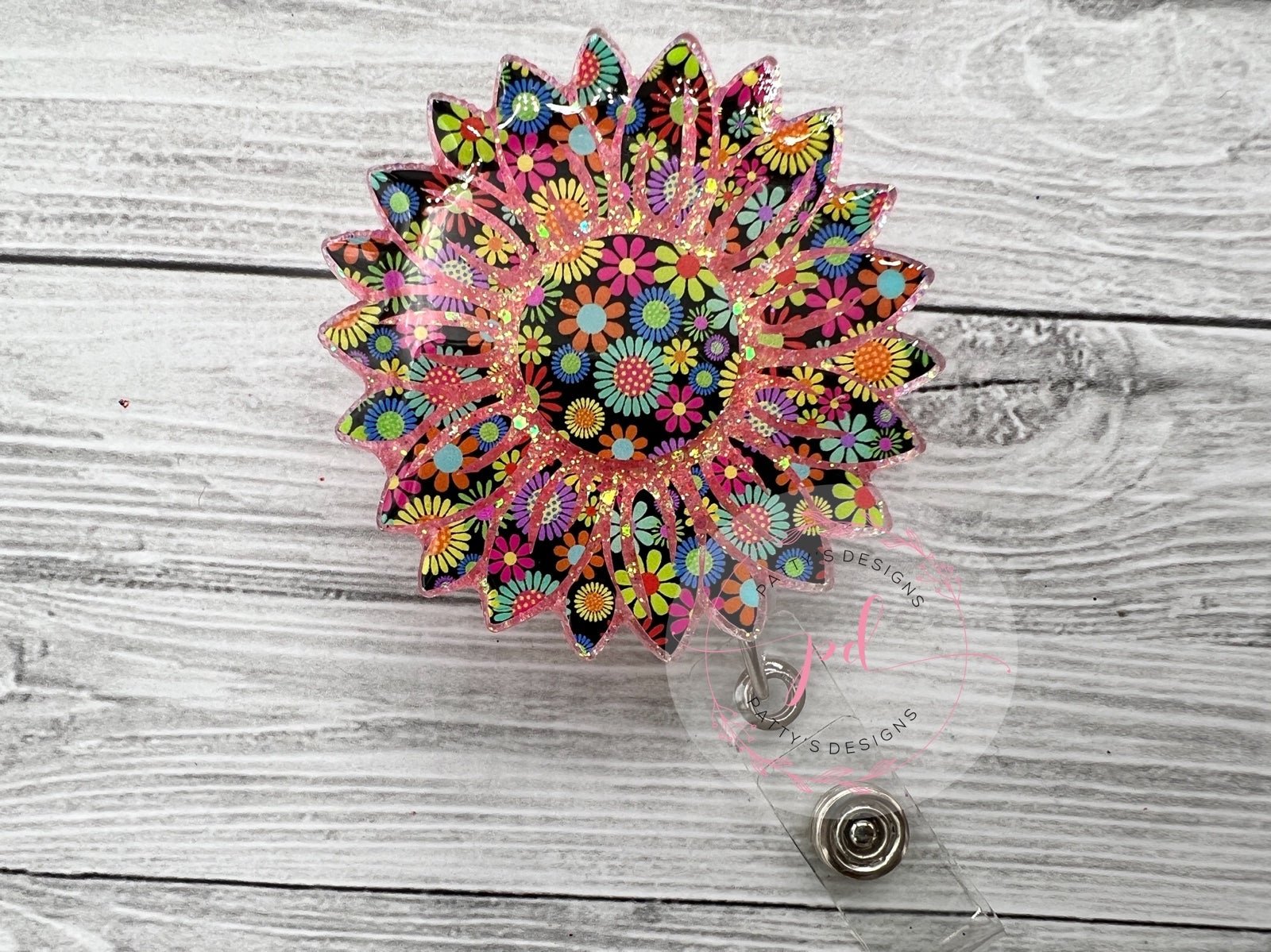 Flower Power Sunflower Badge Reel (Price is Firm, No Offers) 6my9uFpuu
